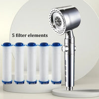 Pommeau de Douche 5 Modes Filtrant Panneau Inox