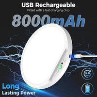 Plafonnier Rechargeable USB Magnétique, Détecteur de Mouvement et Télécommande, 20 cm