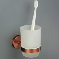 Ensemble d'Accessoires de Salle de Bain Or Rose Laiton Moleté
