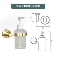 Accessoires Salle de Bain Doré Brossé Inox à la Pièce, 15 Articles