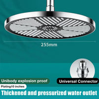 Pommeau de Douche Pluie 25,5 cm ou à Main, Noir ou Chromé
