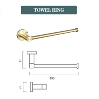 Accessoires Salle de Bain Doré Brossé Inox à la Pièce, 15 Articles