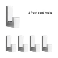 Patère Salle de Bain Chromée Murale Design, Unité ou Lot de 5