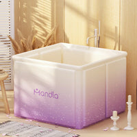 Baignoire Pliable Adulte Carrée 65 x 65 cm, 4 Coloris et Motifs