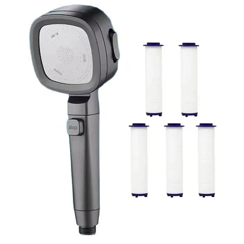 Pommeau de Douche Carré Chromé Haute Pression Filtrant