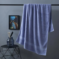 Grande Serviette de Bain Coton 80 x 160 cm, Gris, Blanc ou Bleu