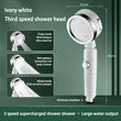 Pommeau de Douche à Tête Pivotante 360°, 3 Modes et Bouton Stop