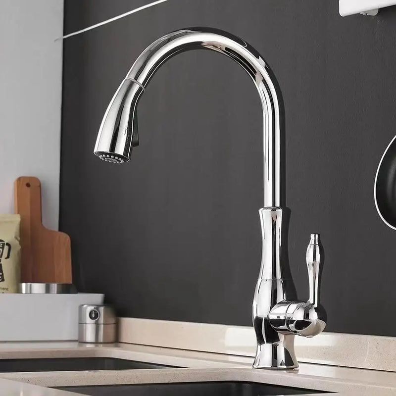Mitigeur de Cuisine Extractible 2 Modes de Jet Pivotant