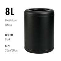 Poubelle de Salle de Bain Luxe Inox Double Couche 8 ou 10 Litres