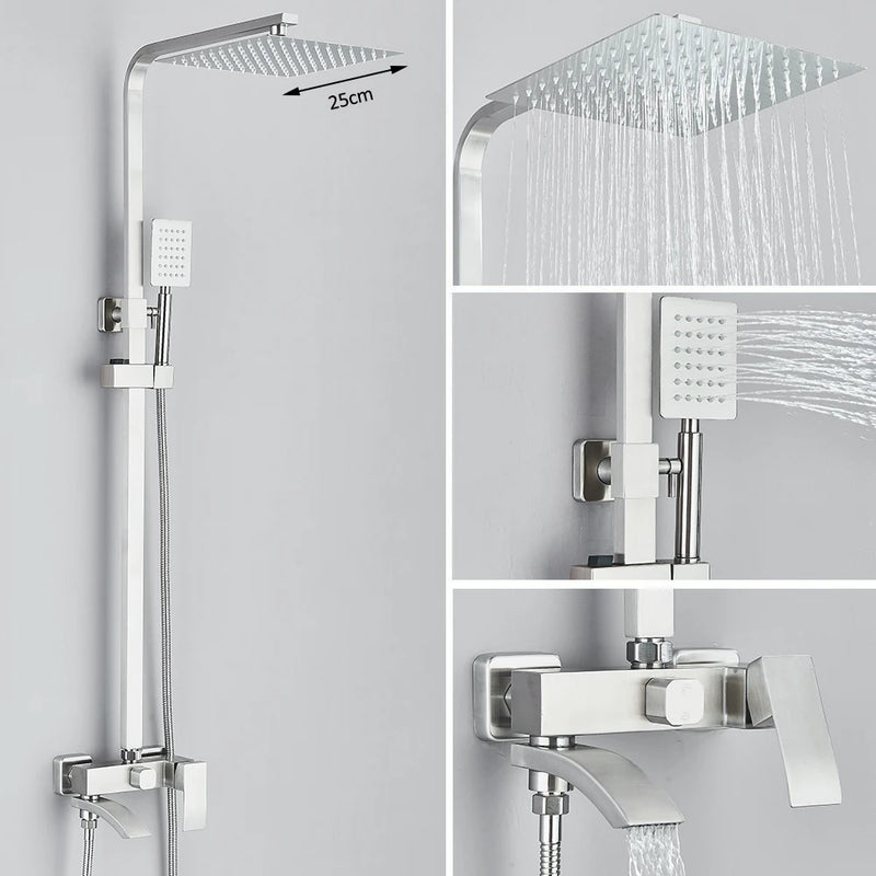 Mitigeur Douche Cascade 3 Voies Bec Pivotant