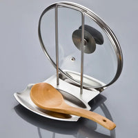 Range-Couvercle Casserole Inox avec Repose-Cuillère, Hauteur 19,5 cm
