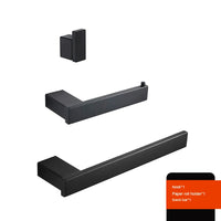 Accessoires Salle de Bain Noir Mat à la Pièce ou en Ensemble