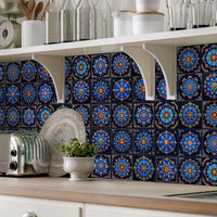 Carreaux Adhésifs Crédence 15 cm, 27 Motifs Colorés, 12 ou 24 Pièces