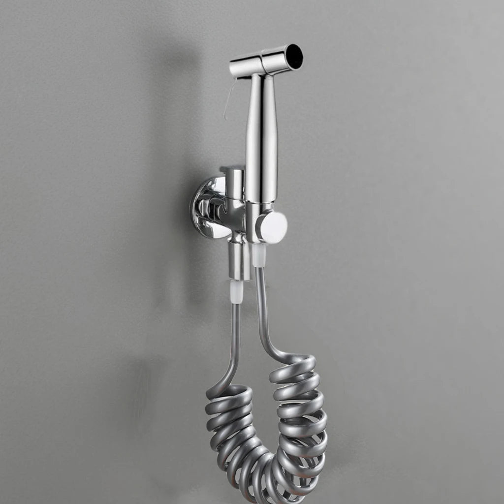 Douchette WC Bidet Portable Chromée Trou Unique