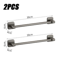 Porte-Serviette Sans Percer Aluminium Gris Anthracite 30 à 50 cm