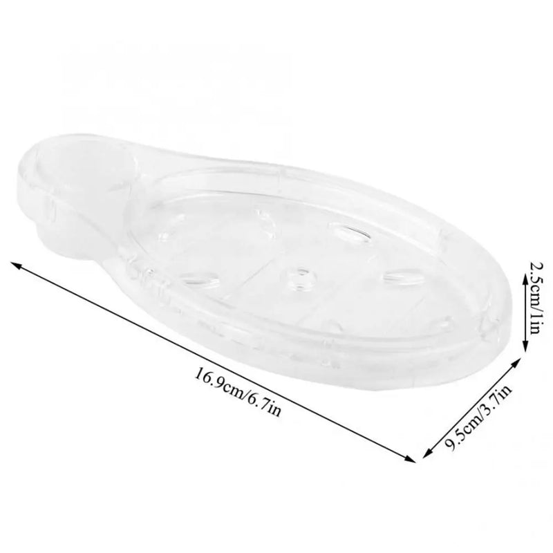 Porte-Savon Transparent en Acrylique pour Barre de Douche 19, 22 ou 25 mm