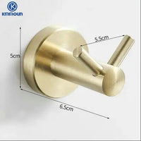 Patère Murale Inox Doré Brossé Multi-Usage