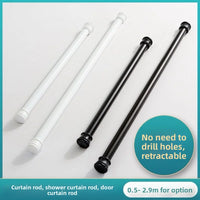 Barre de Douche Extensible Sans Perçage, Blanc ou Noir, 50 à 120 cm