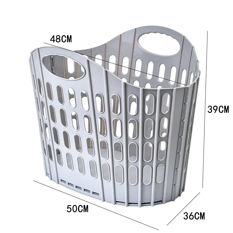 Panier à Linge Pliable Ajouré en Plastique, 3 Tailles, 4 Coloris