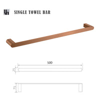 Ensemble d'Accessoires de Salle de Bain Or Rose Brossé