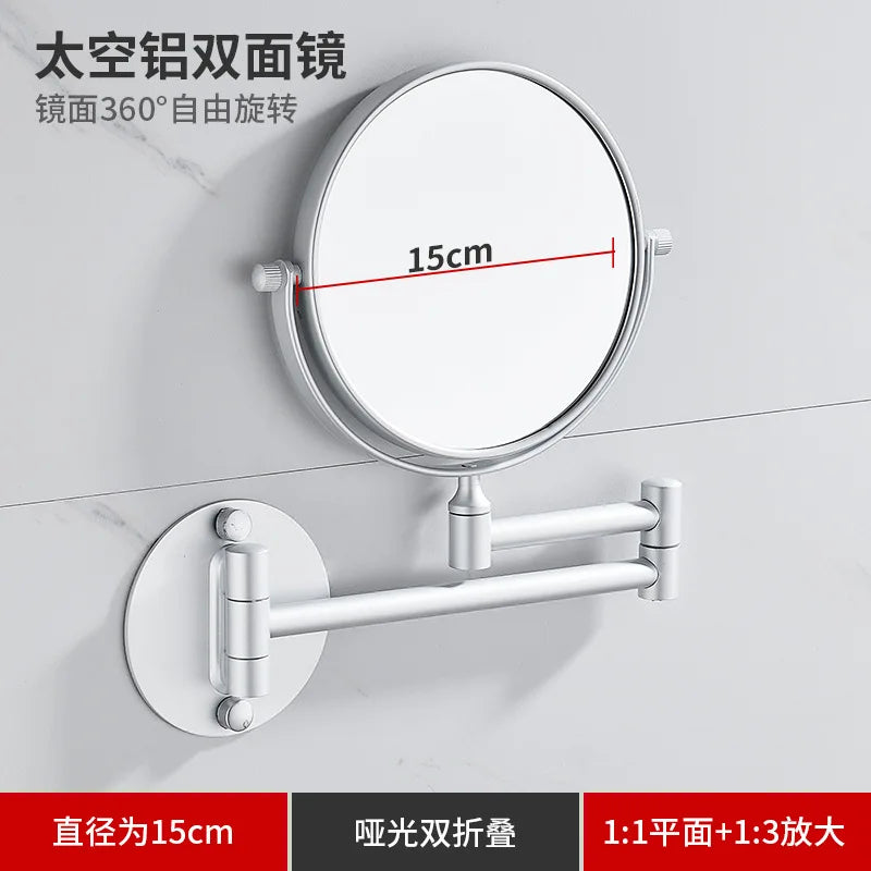 Miroir Grossissant Mural Double Face Sans Perçage 4 Finitions