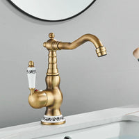 Mitigeur Cuisine Rétro Laiton Antique Pivotant