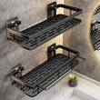 Étagère de Douche Inox Sans Perçage Adhésive Simple ou Double Niveau