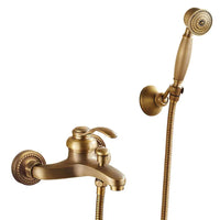 Colonne de Douche Classique Laiton Douchette Main Baignoire
