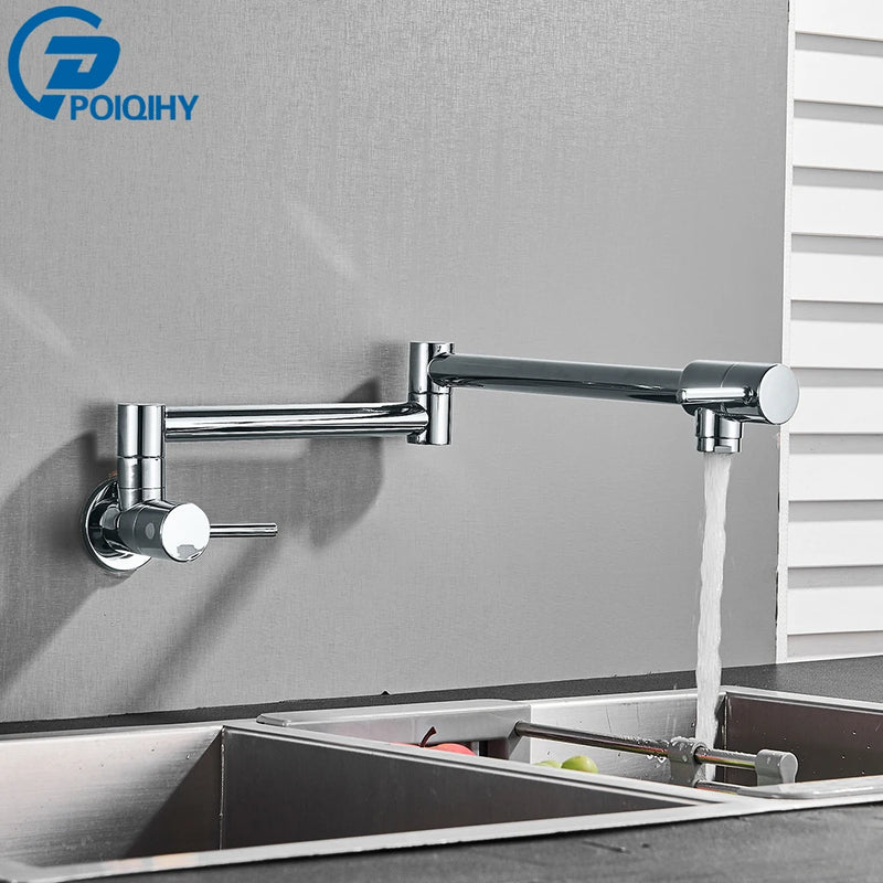Robinet Remplisseur Mural Pliant Eau Froide Bec Rotatif Inox