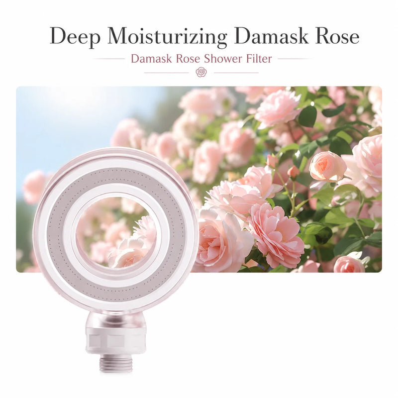 Pommeau de Douche Vitamine C Anneau Étoilé Parfumé Rose, Magnolia ou Iris