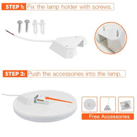 Plafonnier Cuisine LED Extra Plat 4,5 cm, Lot de 1 ou 4, 15 à 50 W