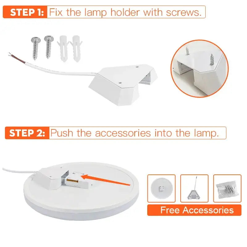 Plafonnier Cuisine LED Extra Plat 4,5 cm, Lot de 1 ou 4, 15 à 50 W