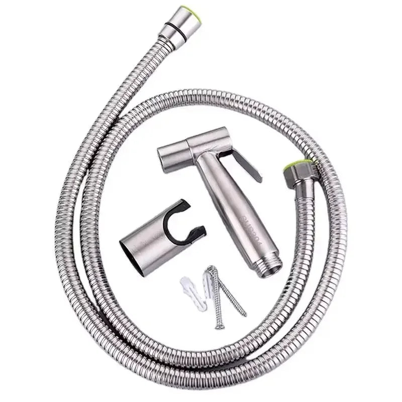 Douchette WC Inox avec Support et Tuyau 1,2 m