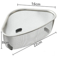 Panier Évier Cuisine Triangulaire en Inox, Passoire d'Angle 22 cm
