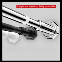 Barre de Douche Télescopique Inox Argent, Noir ou Blanc, 35 à 80 cm