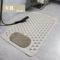 Tapis de Douche Doux Ventouses Trou de Vidange Multicolore