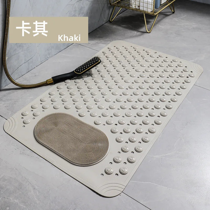 Tapis de Douche Doux Ventouses Trou de Vidange Multicolore