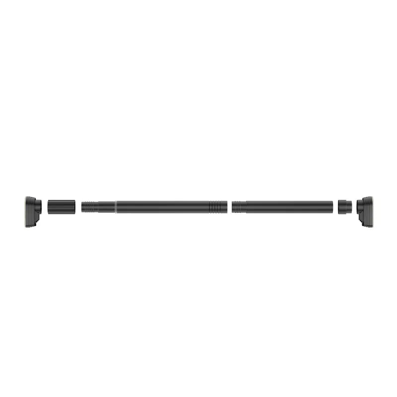 Barre Rideau de Douche Télescopique Inox, Noire ou Argentée, 80 à 270 cm