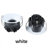 Spot Salle de Bain IP65 COB Encastrable, 5 à 35 W, Noir ou Blanc