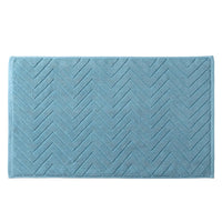 Tapis de Bain Coton Absorbant 45 x 75 cm, Motif Chevrons ou Cadre