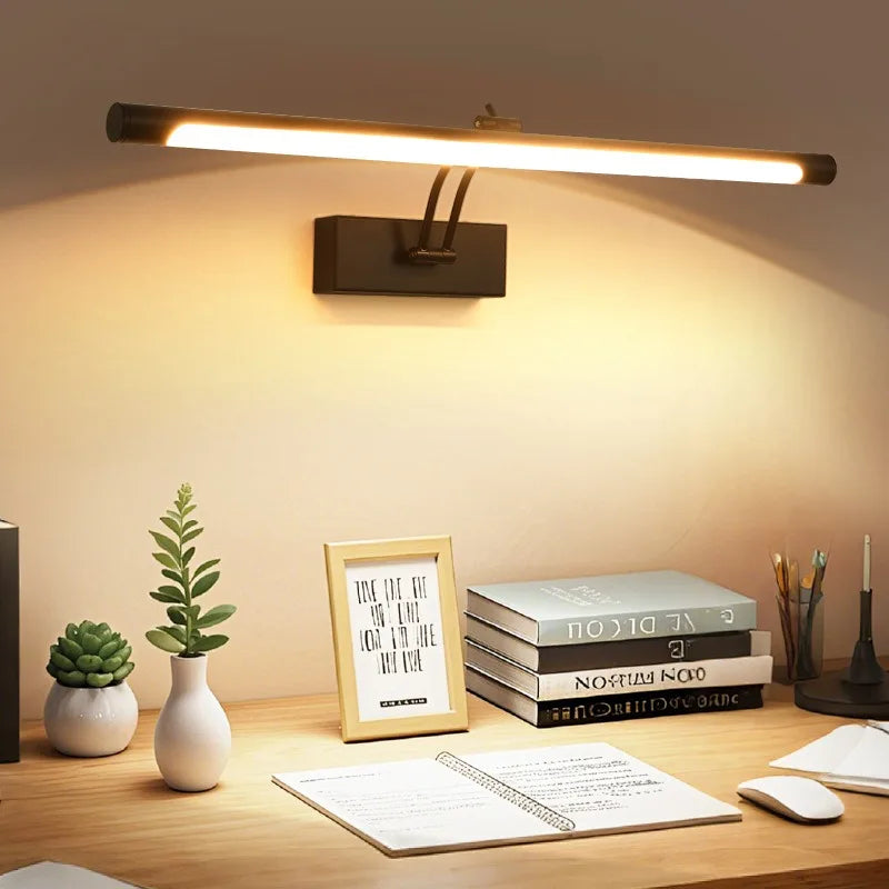 Applique Salle de Bain LED Noire Orientable pour Miroir