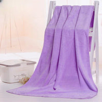 Grande Serviette de Bain Microfibre Unie 70 x 140 cm en 12 Coloris
