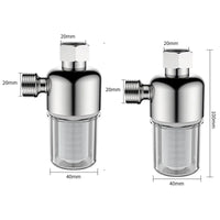 Filtre à Eau Laiton Chromé 40 Microns, 1 ou 2 Filtres, Chauffe-Eau et Douche