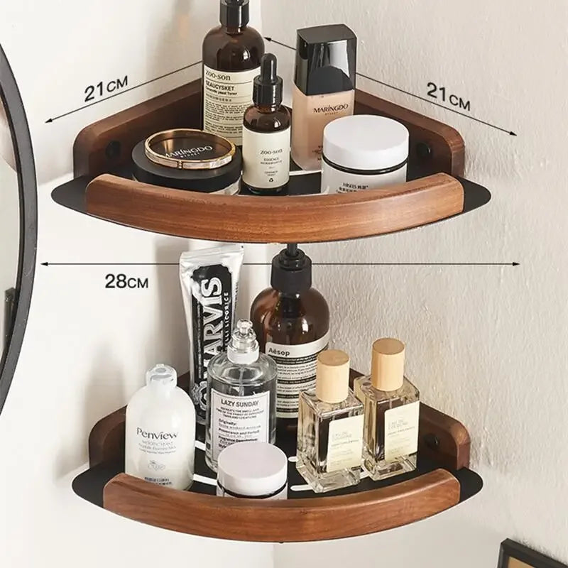 Accessoires Salle de Bain Bois Noyer Noir à la Pièce, 15 Articles