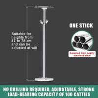 Support de Vasque Sous Plan Réglable en Inox, 29 à 78 cm