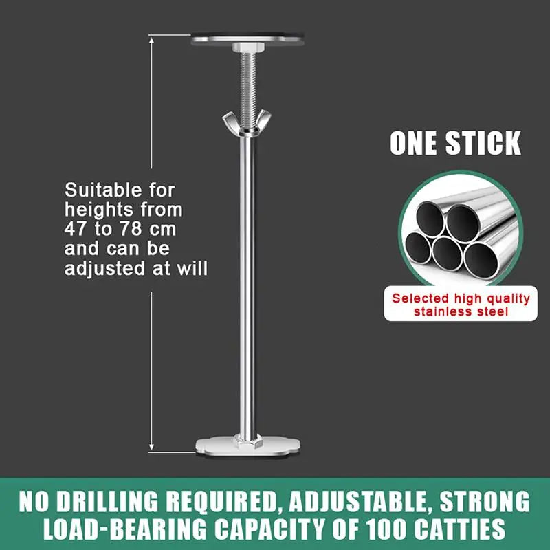 Support de Vasque Sous Plan Réglable en Inox, 29 à 78 cm
