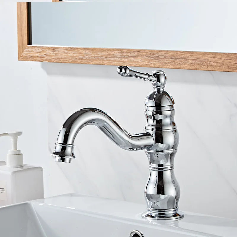 Robinet Lavabo Laiton Trou Unique 6 Finitions