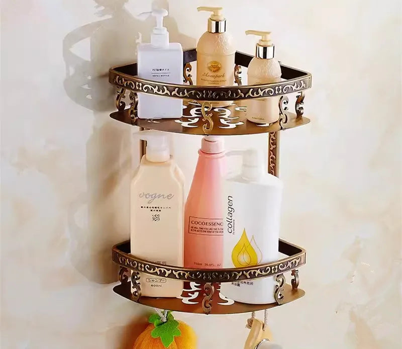 Accessoires Salle de Bain Bronze Antique Ciselé en Aluminium à la Pièce, 13 Articles