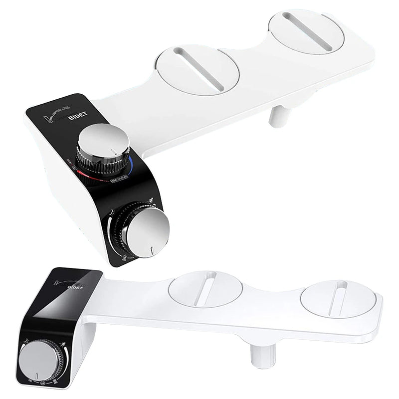 Bidet WC Non Électrique Double Buse Raccord G1/2, Rallonge Flexible en Option