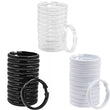 Anneaux de Rideau de Douche en Plastique, Lot de 12, 3 Coloris